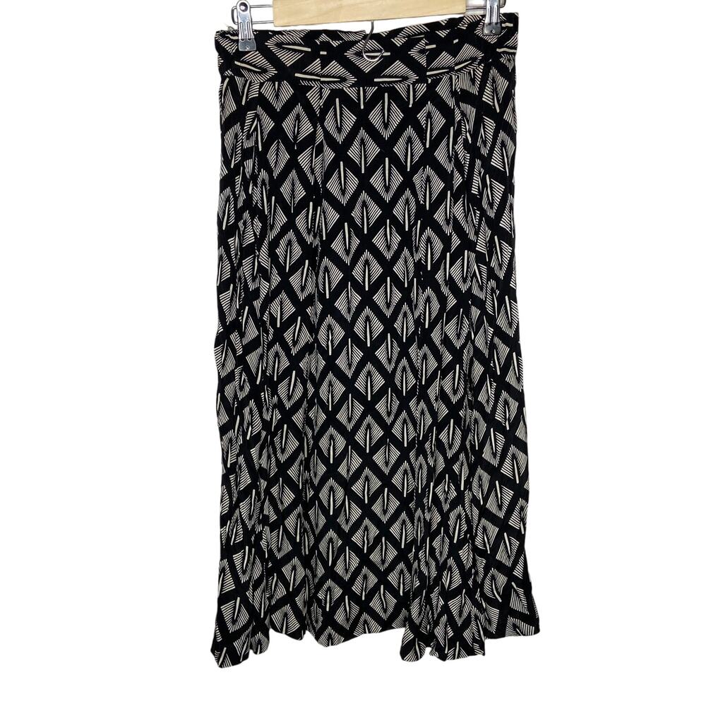 Vintage Palm Print Long Rayon Skirt - Women's Size 14
